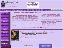 Tablet Screenshot of adorationtours.com